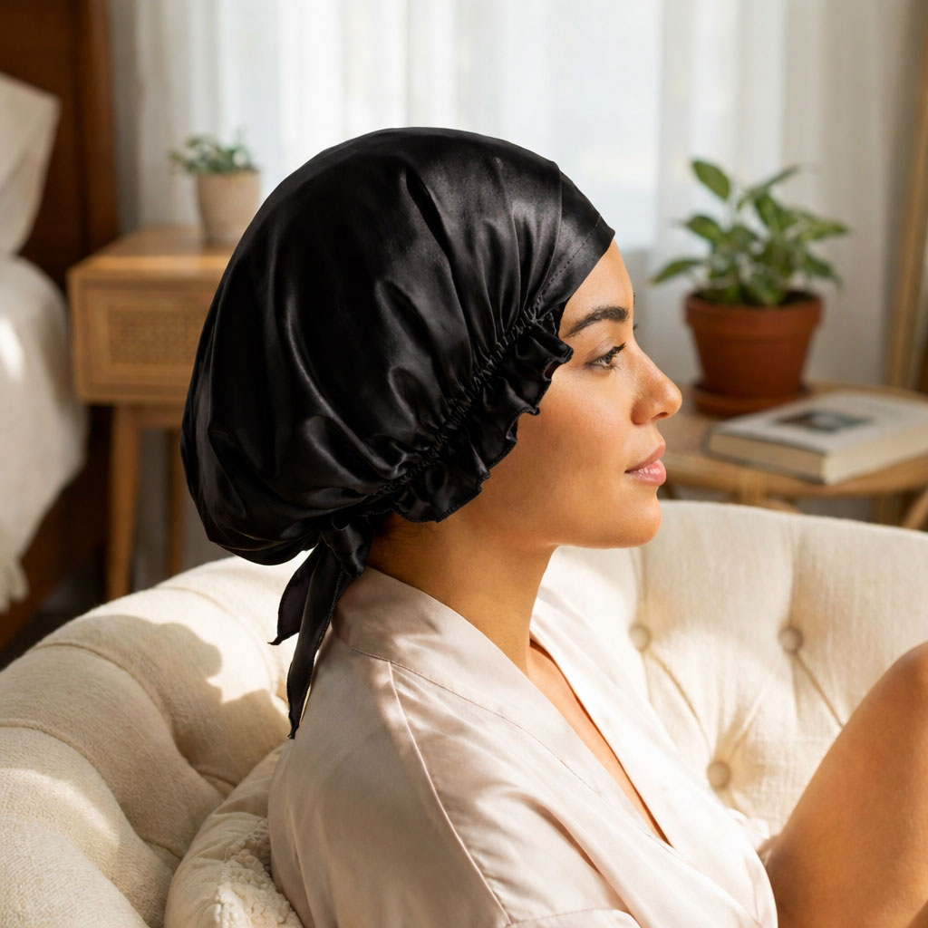 Silk Bonnet – Black