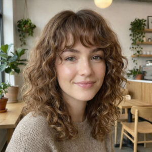 Curly Bang Trend